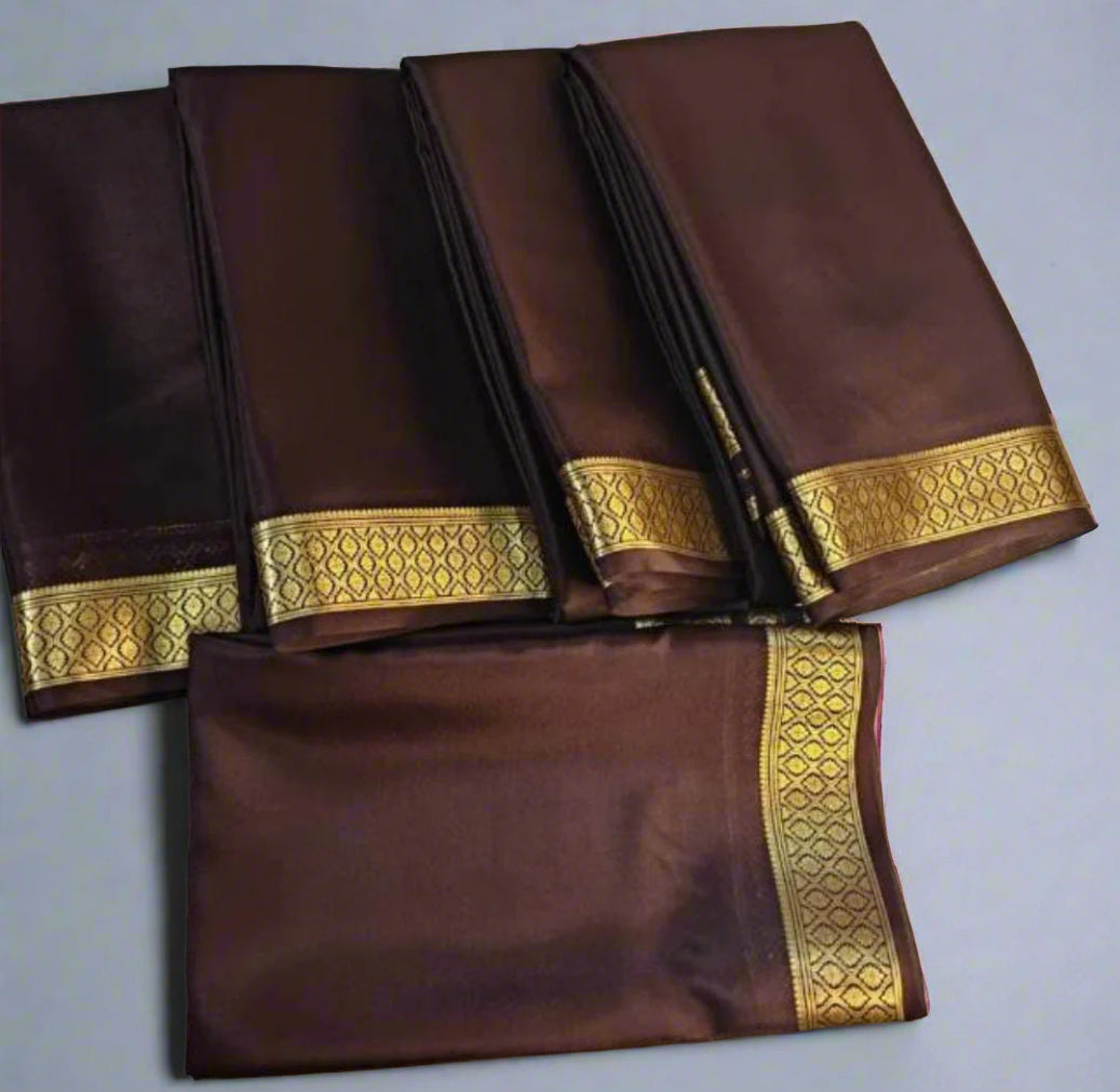 BROWN MYSORE SILK SAREE