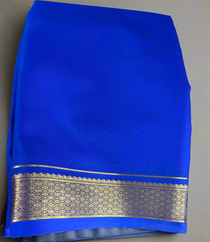 ROYAL BLUE MYSORE SILK SAREE