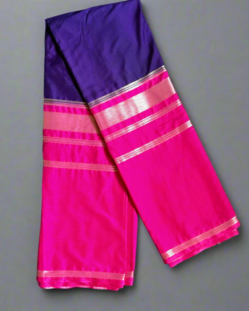 Purple and pink saree with a background