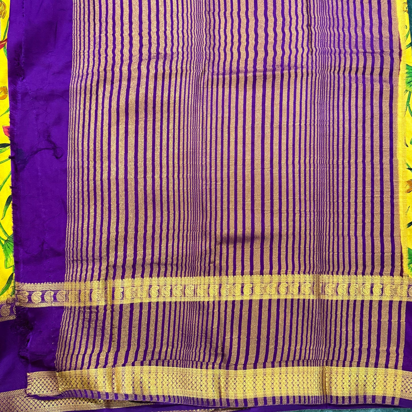Digital semi Mysore Silk Crepe Saree