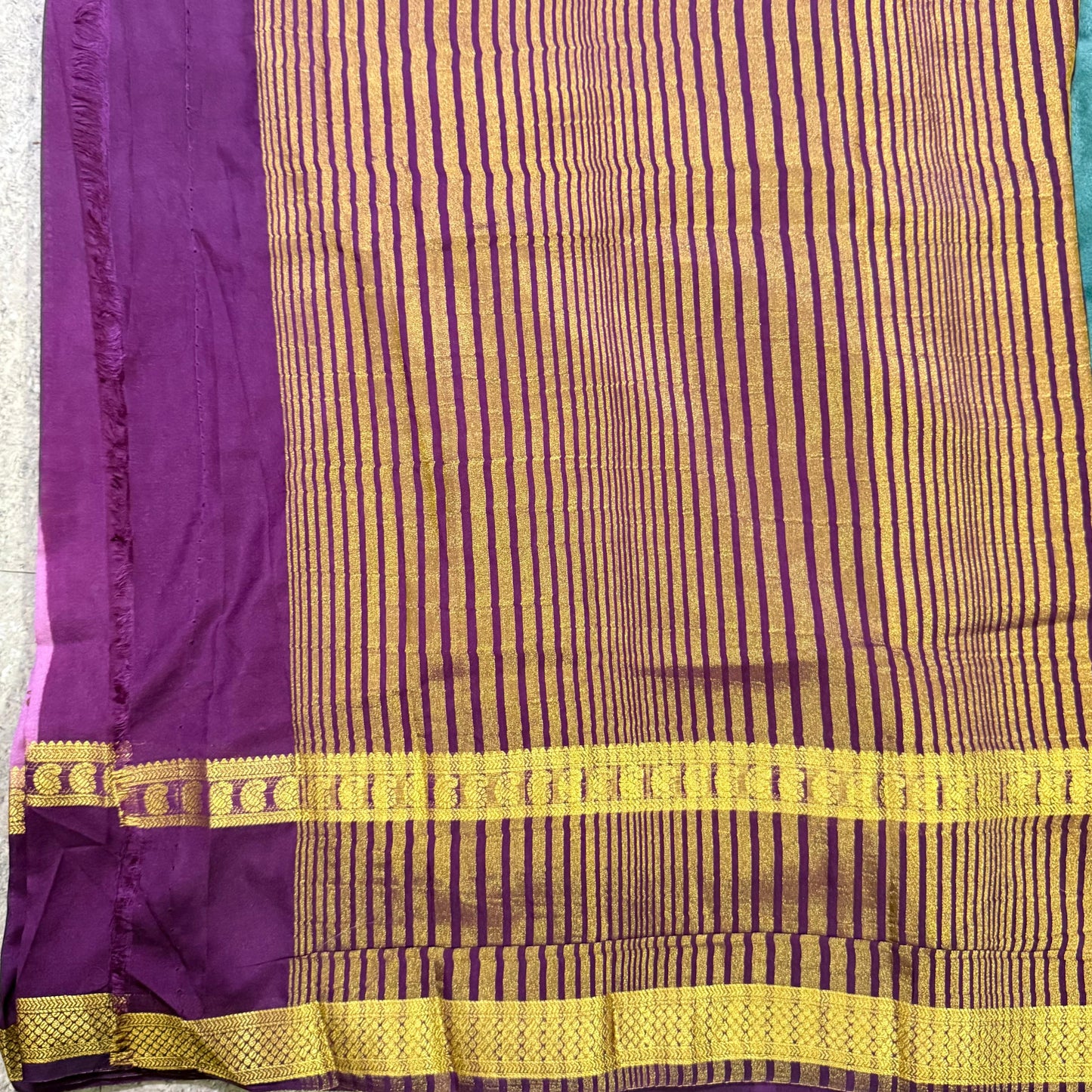 Digital semi Mysore Silk Crepe Saree