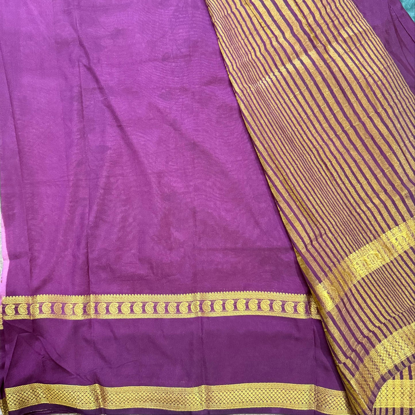 Digital Semi Mysore Silk Crepe Saree