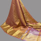 Pink Banarasi Handwoven Crush  Tissue silk Saree