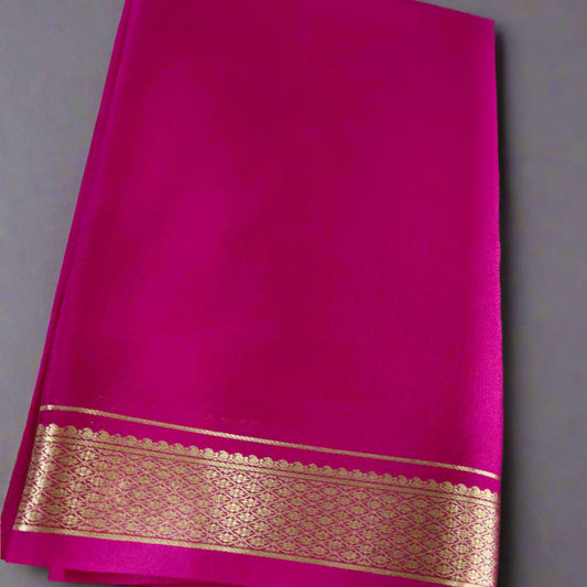 PINK PURE MYSORE SILK SAREE