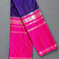 Purple and pink saree with a background