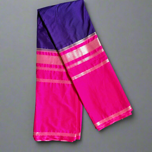 Purple and pink saree with a background
