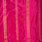 Pink fabric with gold stripes and border