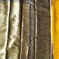 Sari with a patterned border and yellow fabric