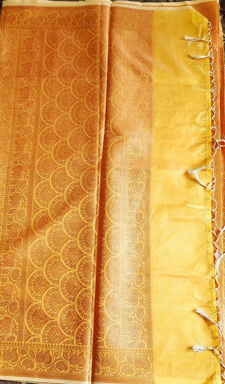 Golden Semi Silk Saree