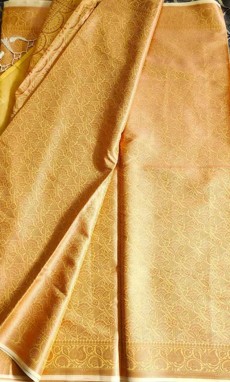 Golden Semi Silk Saree