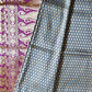 Grey Semi Banarasi Saree