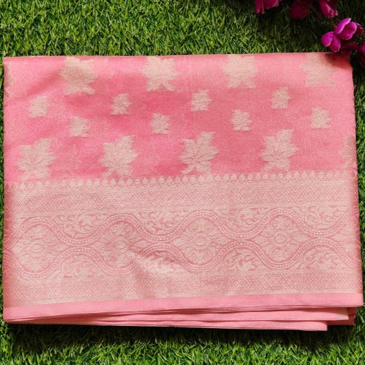 Pink Semi Organza Saree