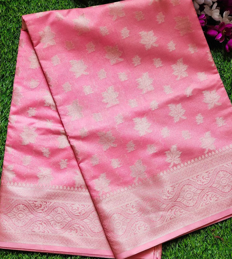 Pink Semi Organza Saree