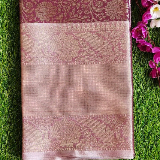 Deep Purple Tanchui Silk Saree