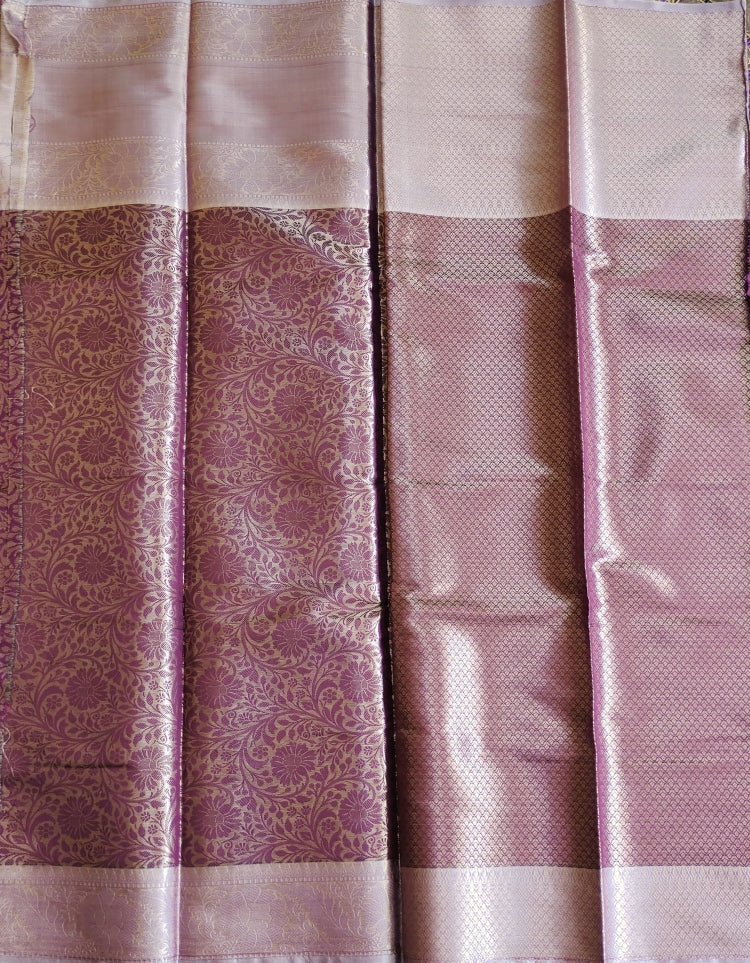 Deep Purple Tanchui Silk Saree