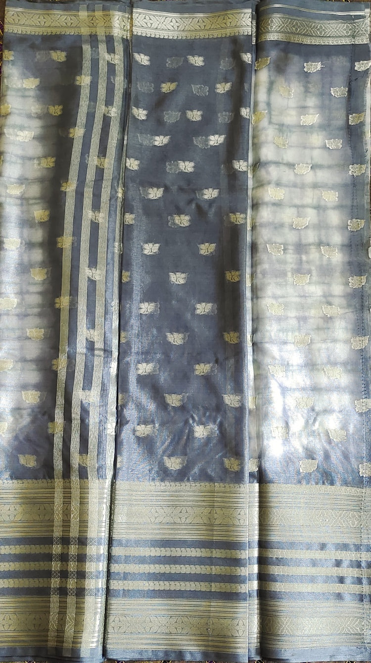 Grey Wam Silk Saree