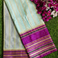 Blue Handwoven Banarasi Wam Silk Saree