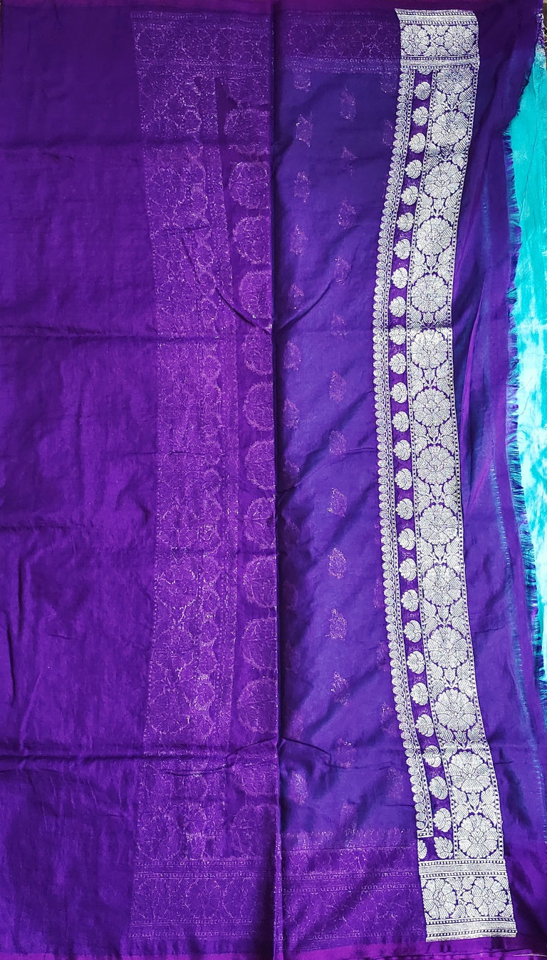 Handwoven Banarasi Katan Georgette Saree