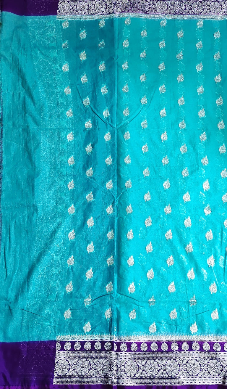 Handwoven Banarasi Katan Georgette Saree