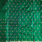 Green organza embroidered saree