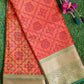 Printed Handwoven Banarasi Kora Muslin Tanchui Saree