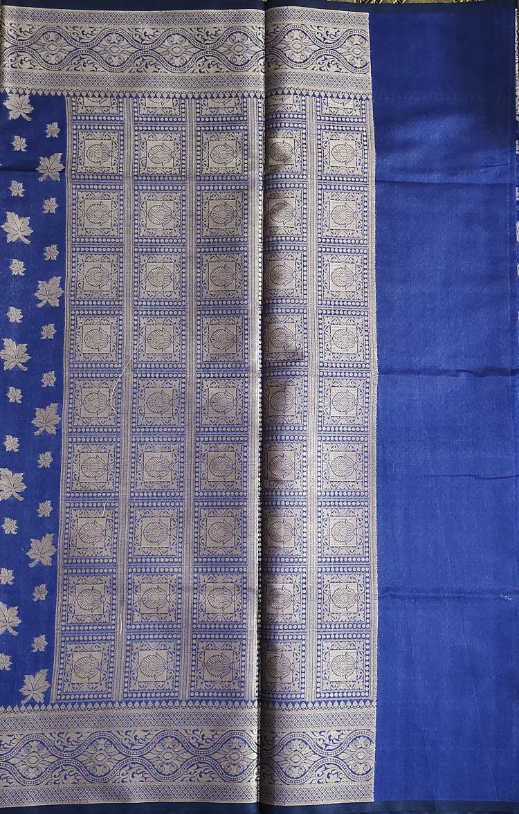 Blue Semi Organza Saree