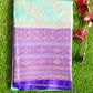 Blue Warm Silk Check Saree