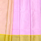 Pink and Yellow Banaras Kora Muslin Saree