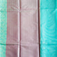 Blue and Pink Banaras Kora Muslin Saree