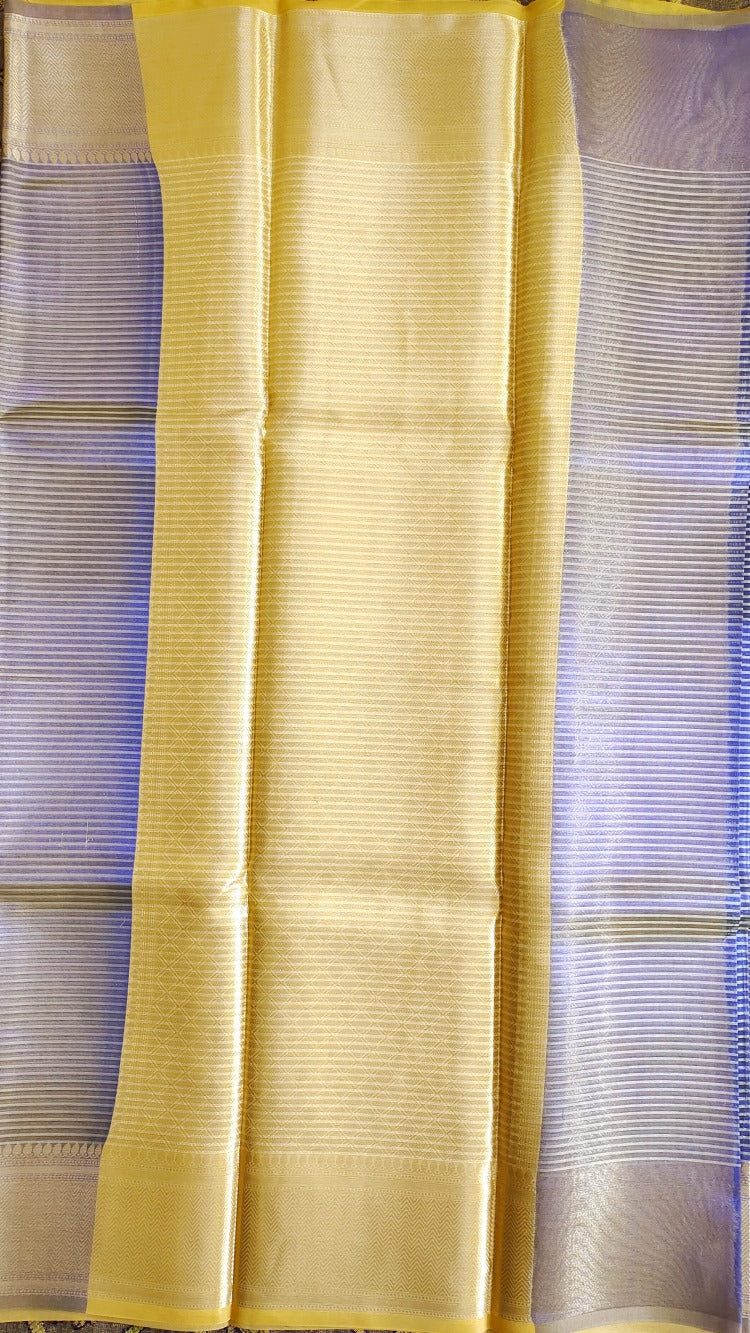 Blue Banarasi Handwoven Tissue Saree