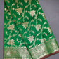 Green Taffeta Tanchui Silk Saree