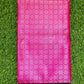 Pink Checks Banaras Kora Muslin Saree
