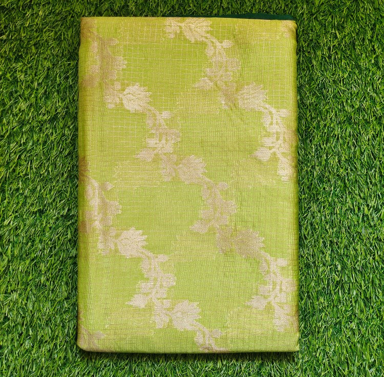 Green Warm Silk Check Saree