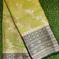 Green Warm Silk Check Saree