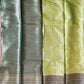 Green Warm Silk Check Saree