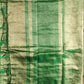 Green and beige fabric with a checkered pattern