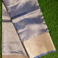 Blue Banarasi Handwoven Tissue silk Saree