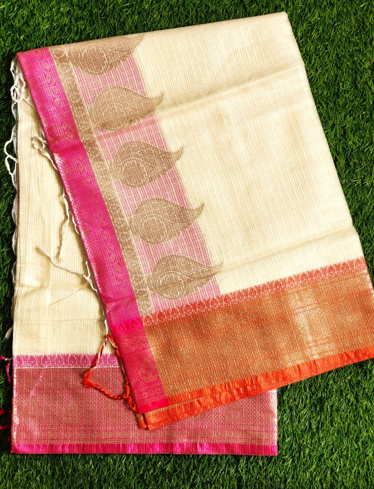 Banarasi Handwoven Kota Chek Saree