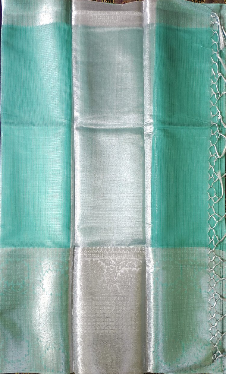 Banarasi Handwoven  Kota Tissue Silk Saree