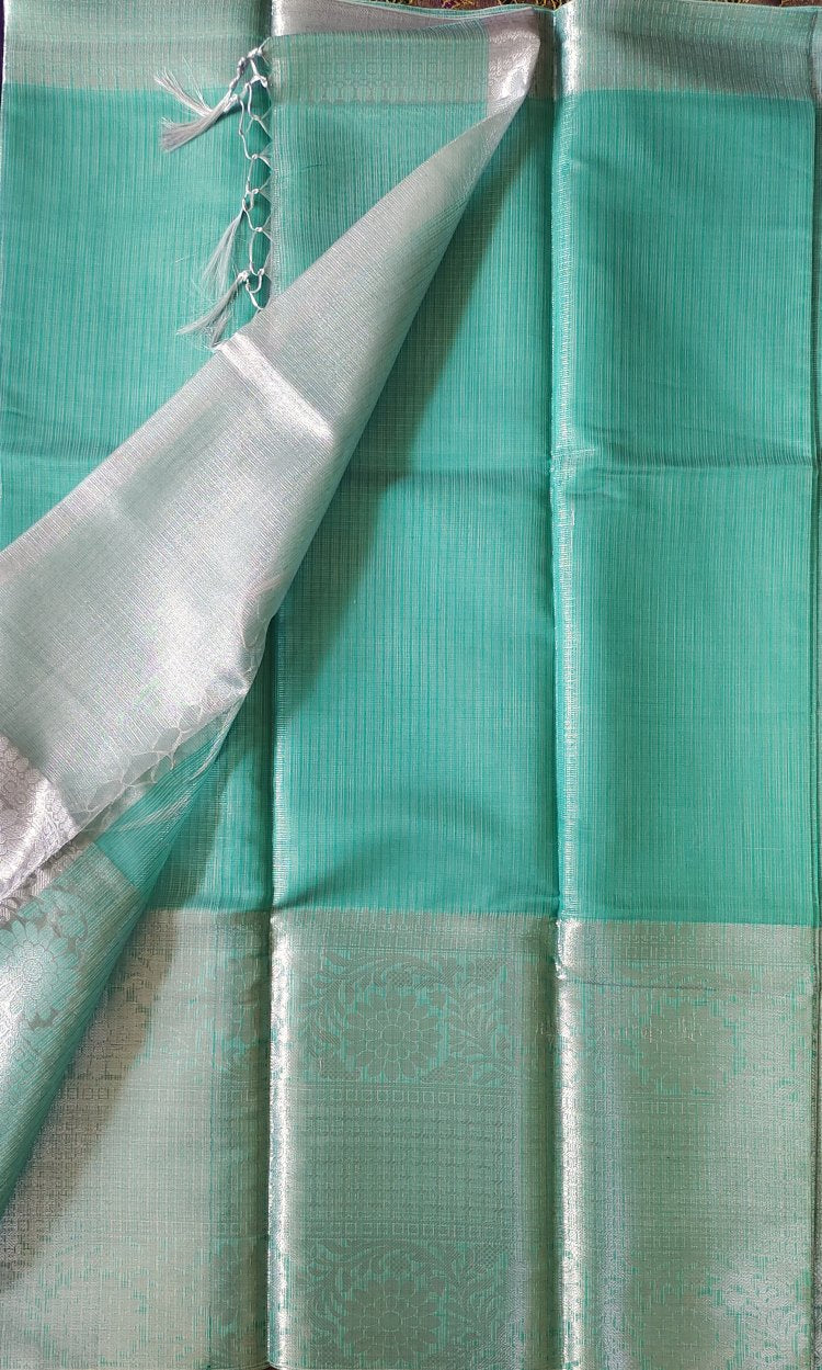 Banarasi Handwoven  Kota Tissue Silk Saree