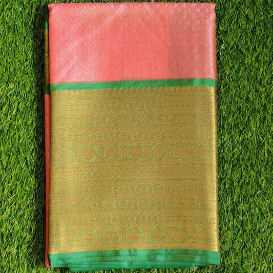 Light Pink Banaras Kora Muslin Saree