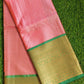 Light Pink Banaras Kora Muslin Saree