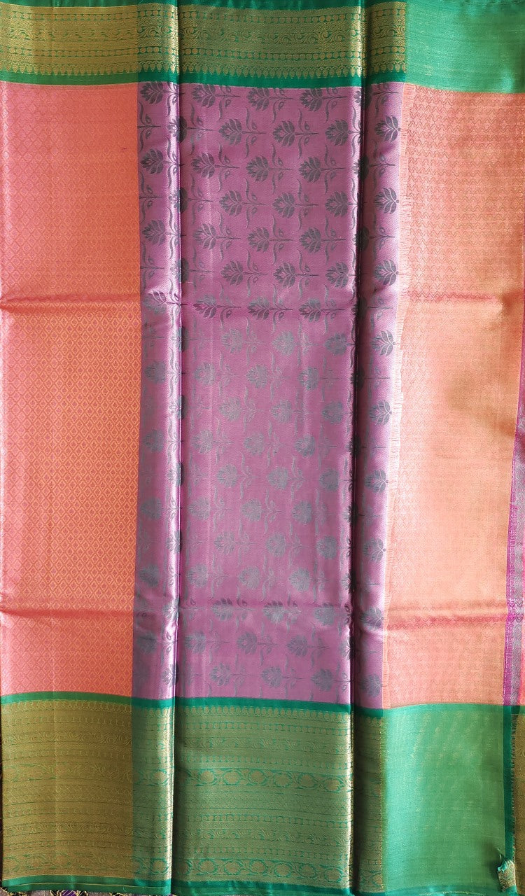 Light Pink Banaras Kora Muslin Saree