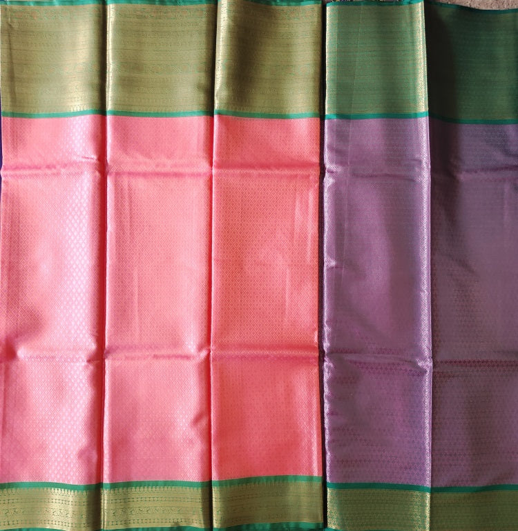 Light Pink Banaras Kora Muslin Saree