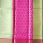 Green Contrast Banaras Kora Muslin Saree