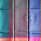 Teal Banaras Kora Muslin Saree
