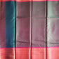 Teal Banaras Kora Muslin Saree