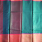 Teal Banaras Kora Muslin Saree