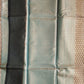 Brown and Teal Banaras Kora Muslin Saree