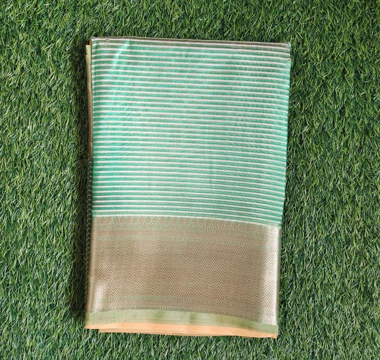 Green Banarasi Handwoven Tissue Saree